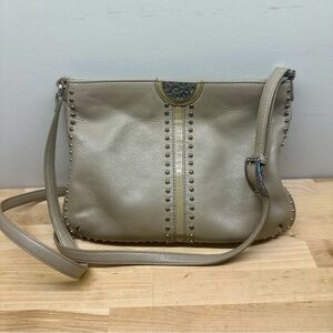 Brighton Elegant Beige Studded Women's Crossbody Purse